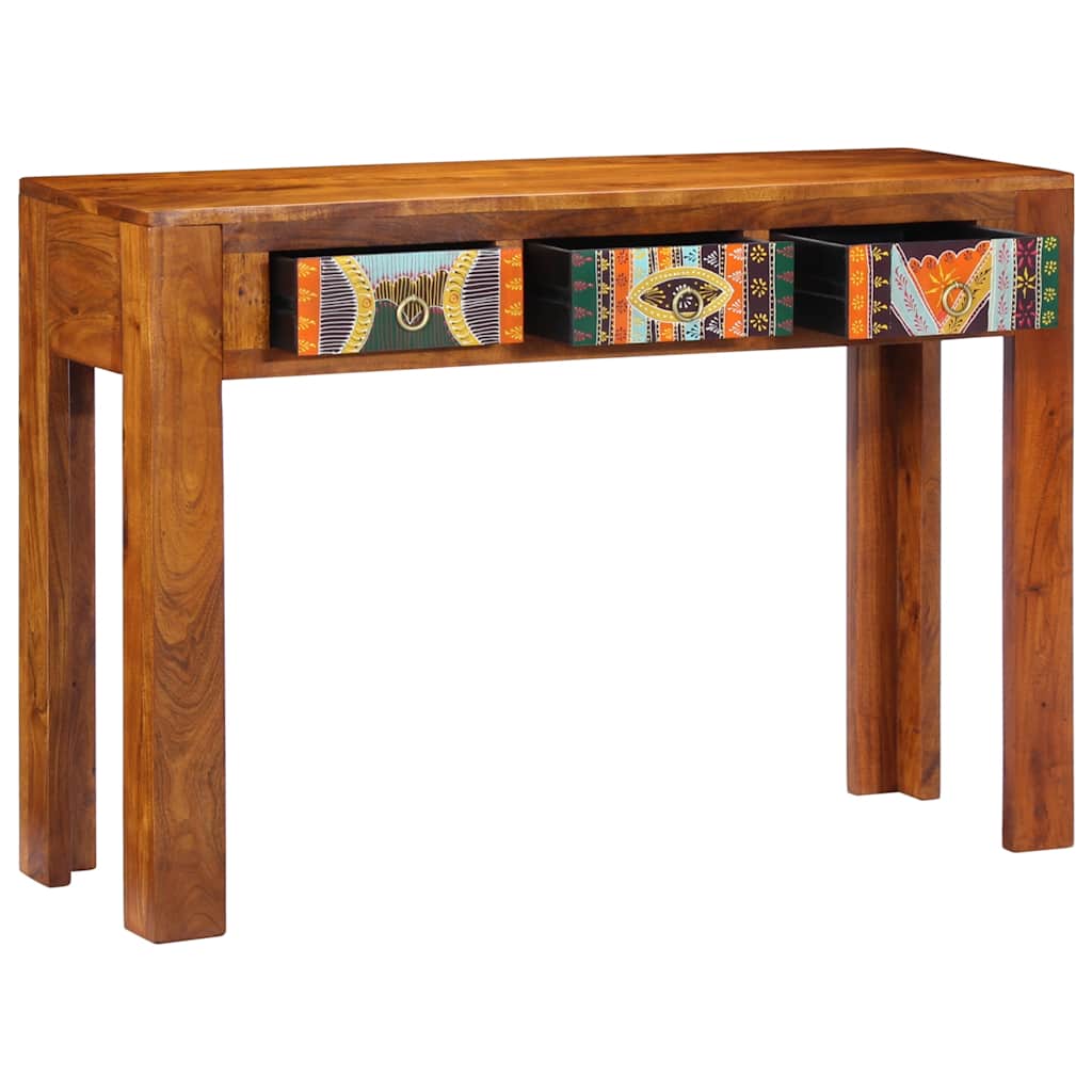 Solid Acacia Wood Console Table 110x35x75 cm - Elegant Design