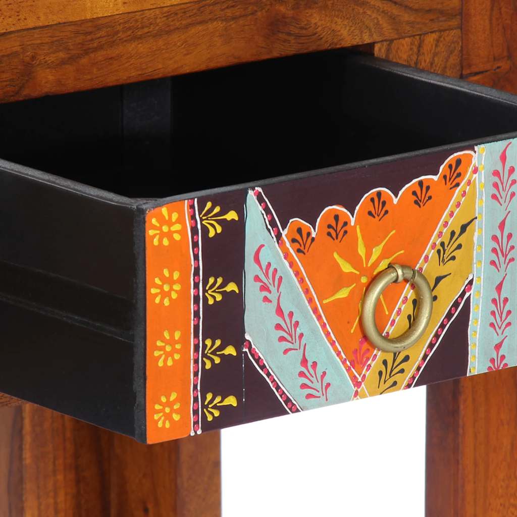 Solid Acacia Wood Console Table 110x35x75 cm - Elegant Design