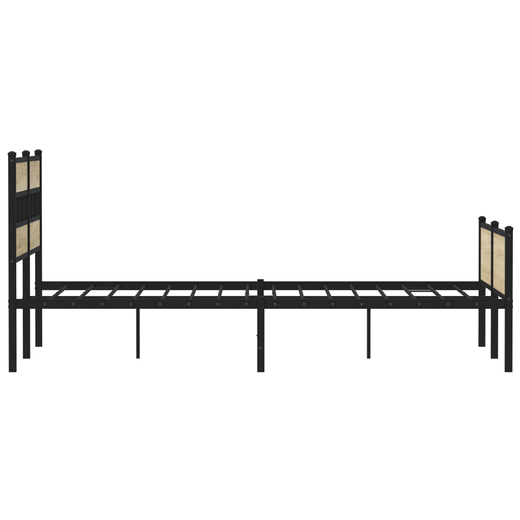 Bed Frame without Mattress Sonoma Oak 140x200 cm Engineered Wood