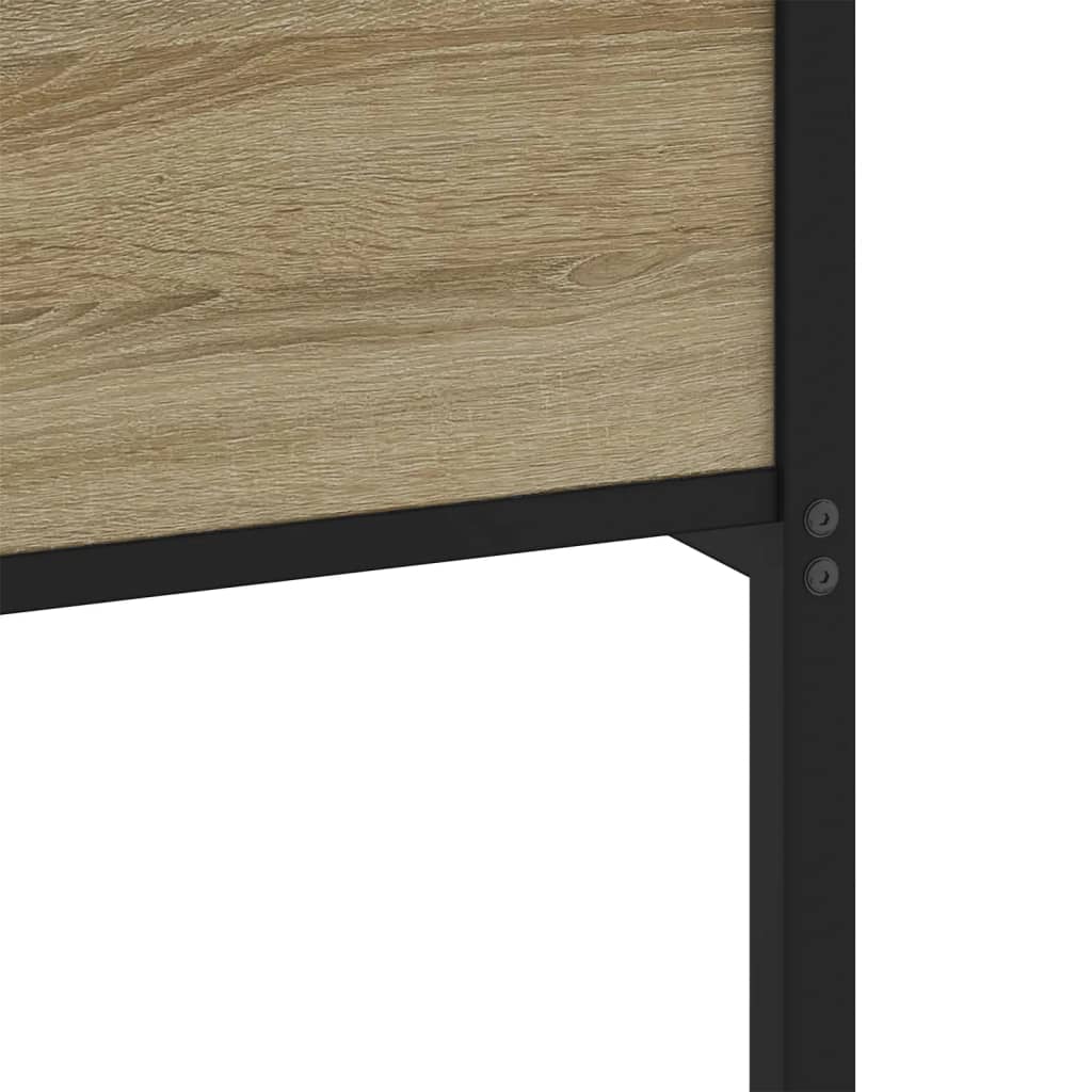 Bed Frame without Mattress Sonoma Oak 140x200 cm Engineered Wood