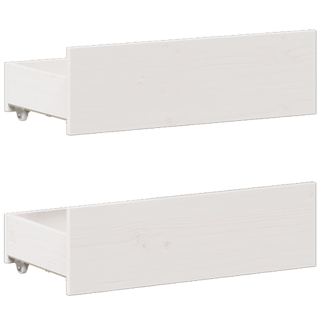 Bed Frame without Mattress with Headboard White 150x200 cm King Size Solid Wood Pine