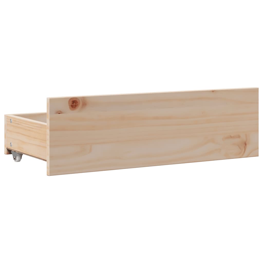 Bed Frame without Mattress with Drawers 120x200 cm Solid Wood Pine