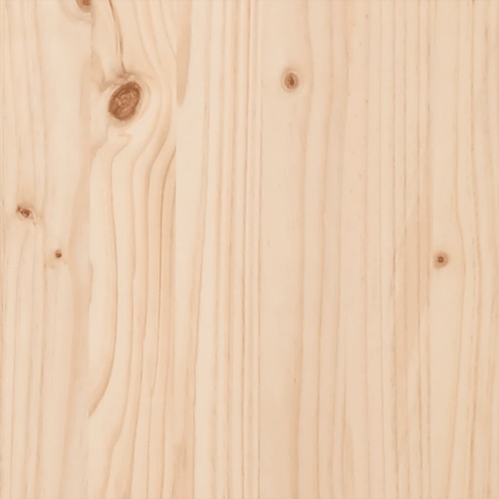 Natural Pine Solid Wood Bed Frame 135x190 cm - Mattress Not Included