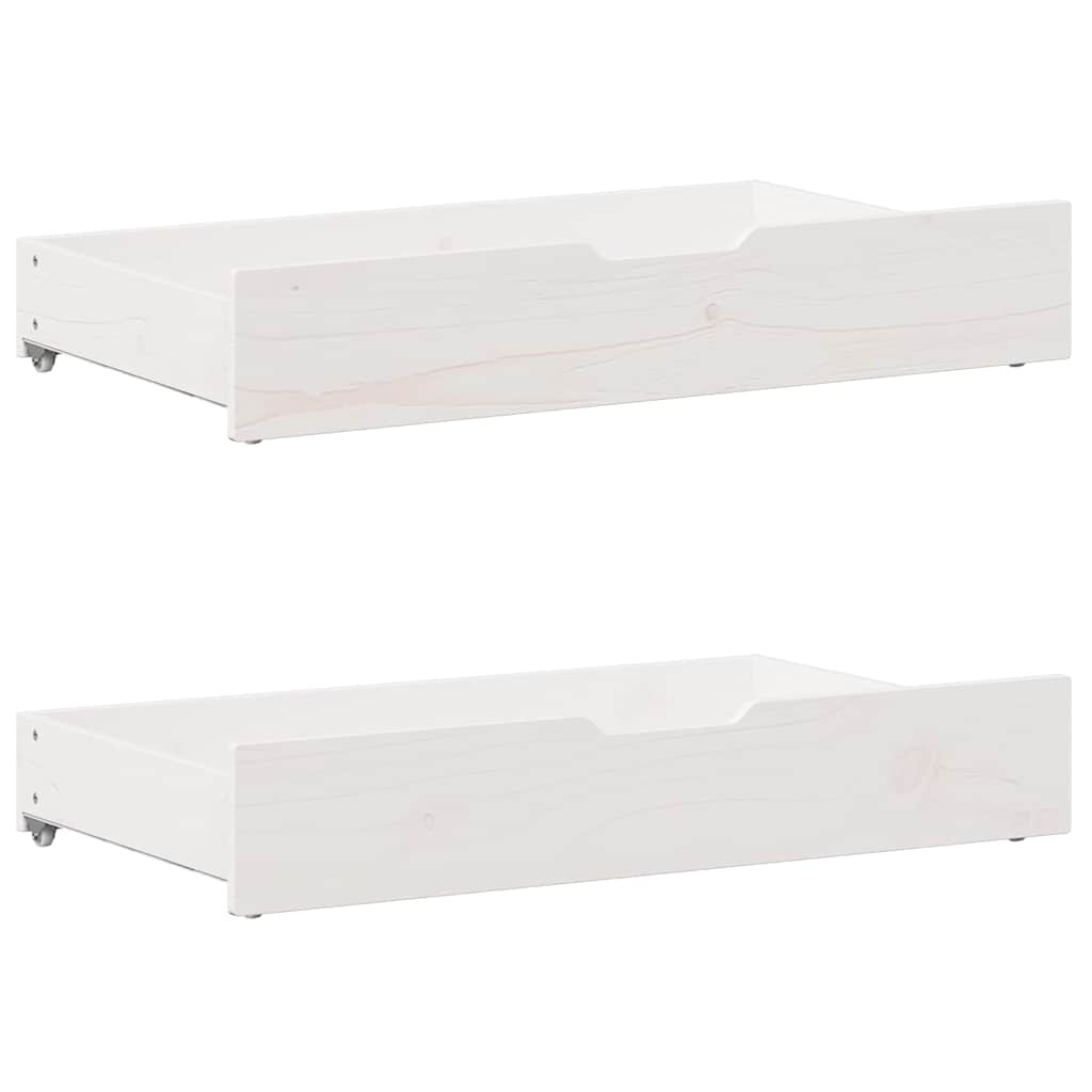 Bed frame without Mattress White 200x200 cm Solid Wood Pine