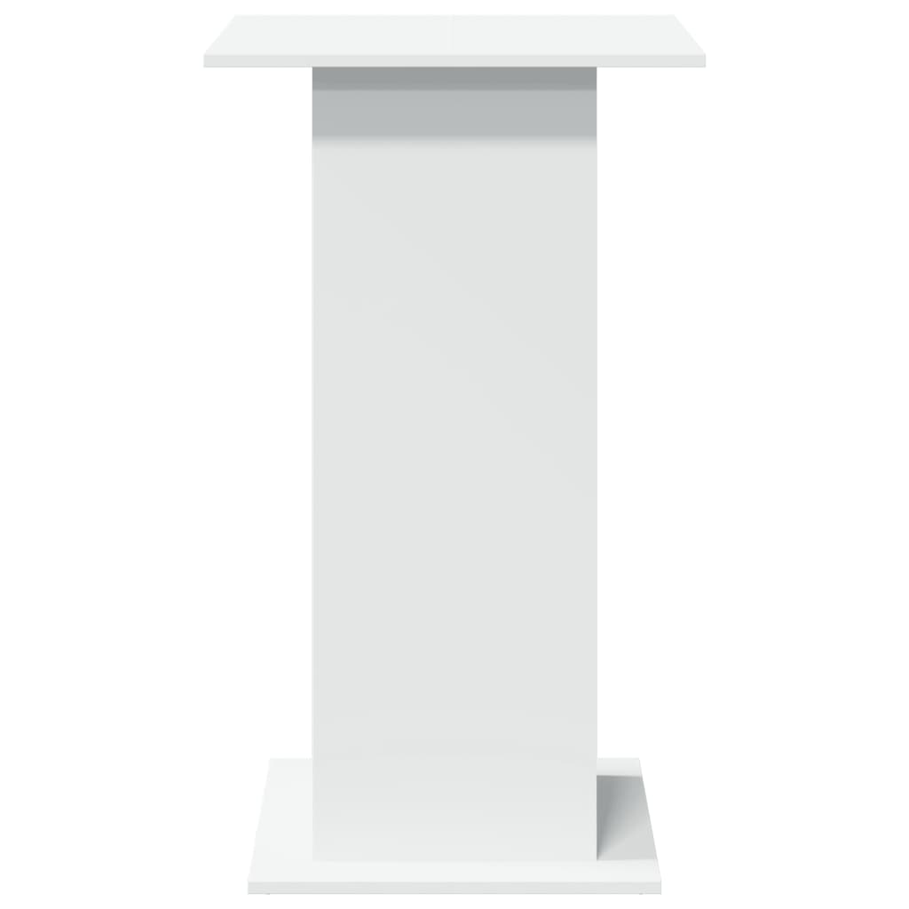 White Engineered Wood Bar Table with Storage 60x60x102 cm
