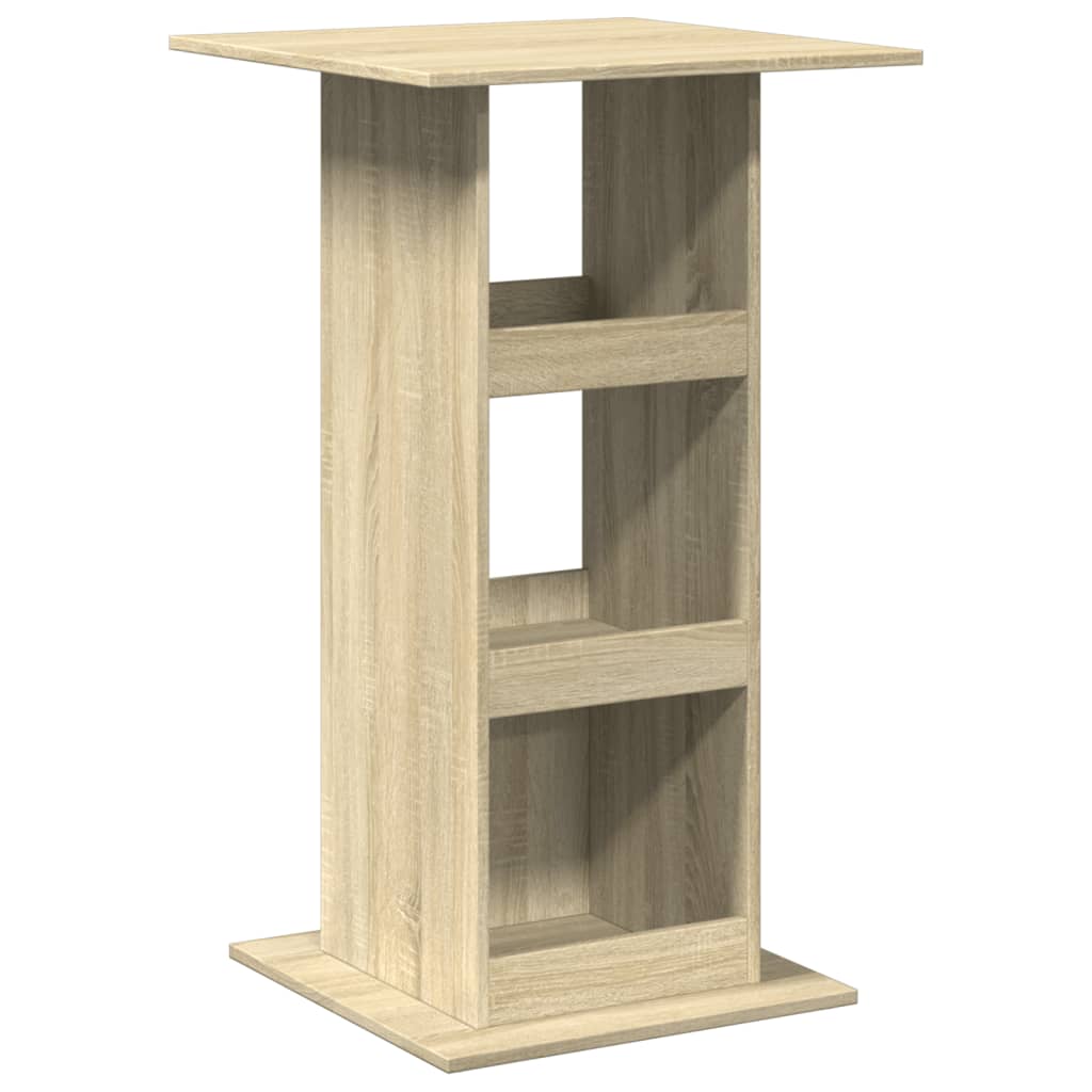 Sonoma Oak Bar Table with Storage 60x60x102 cm Engineered Wood