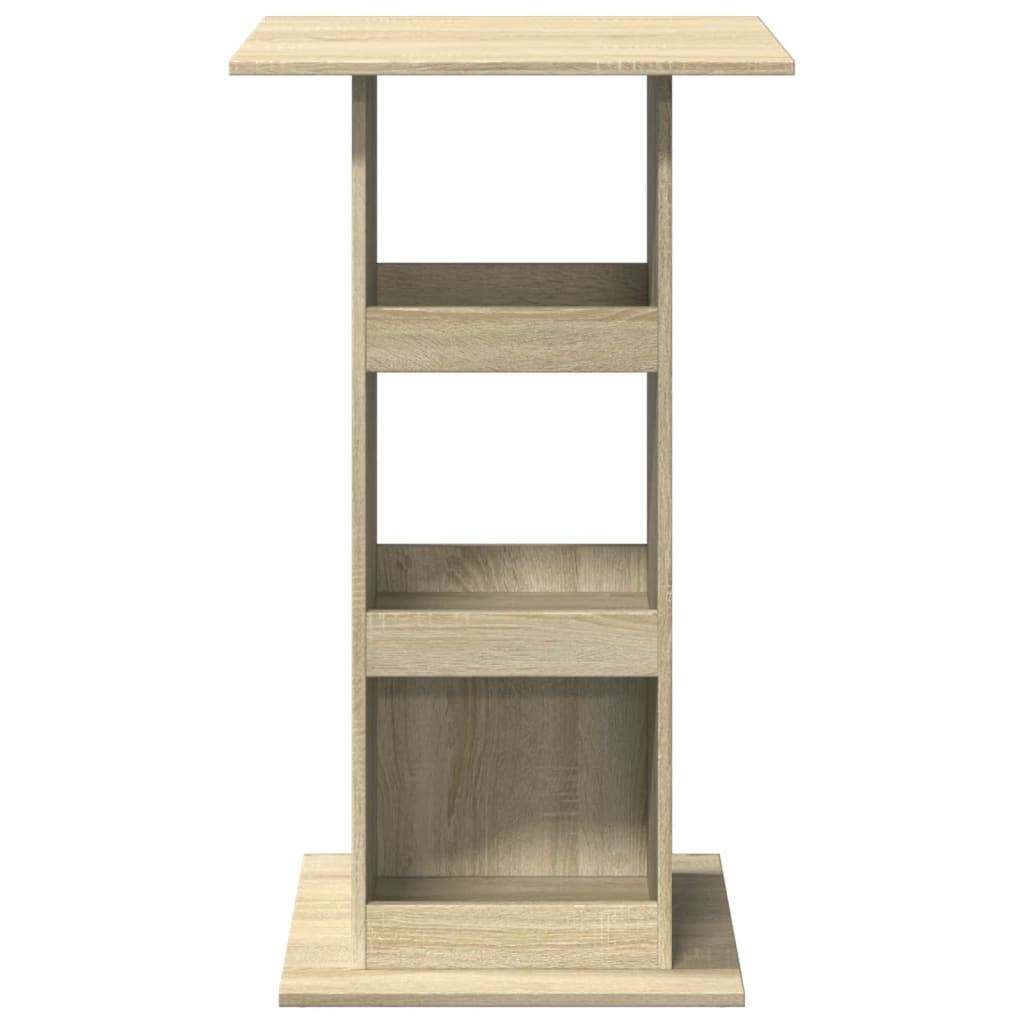Sonoma Oak Bar Table with Storage 60x60x102 cm Engineered Wood
