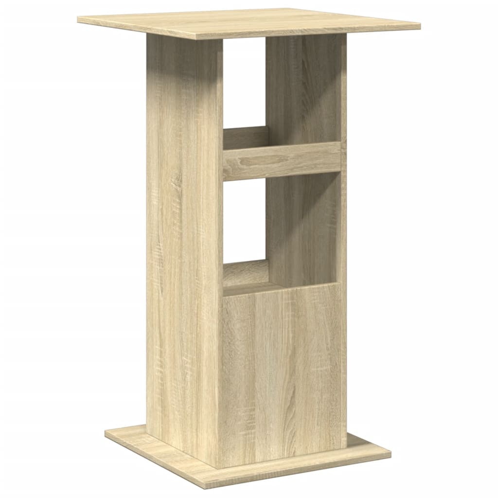 Sonoma Oak Bar Table with Storage 60x60x102 cm Engineered Wood