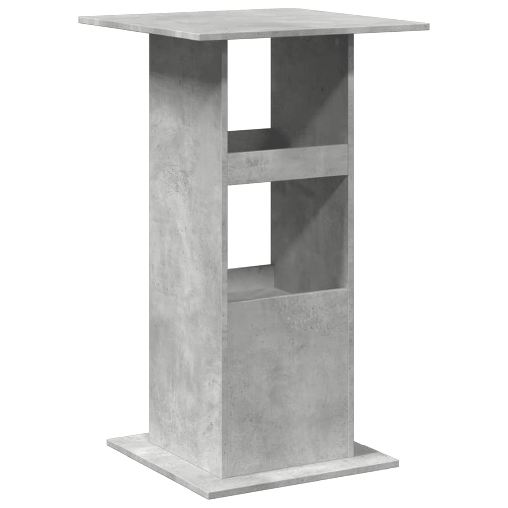 Concrete Grey Bar Table with Storage 60x60x102 cm Engineered Wood