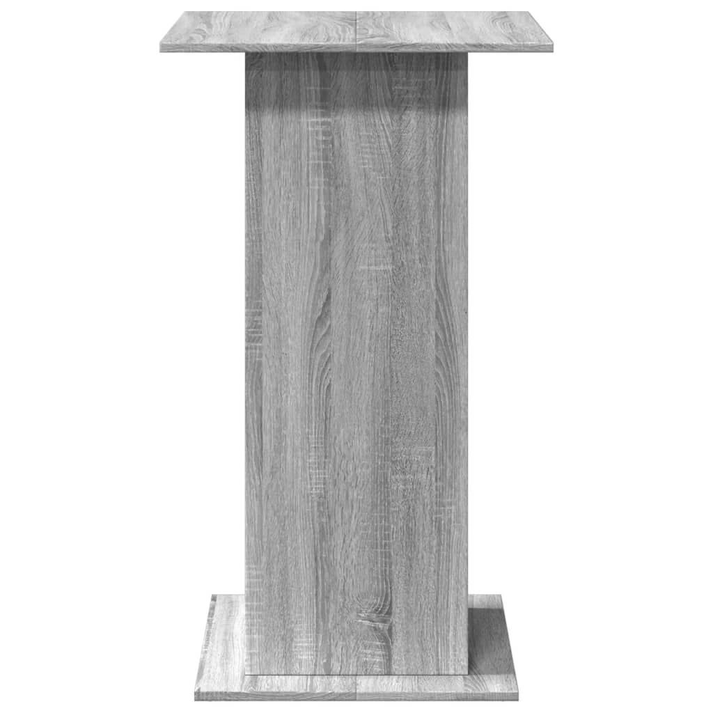Grey Sonoma Engineered Wood Bar Table with Storage, 60x60x102 cm