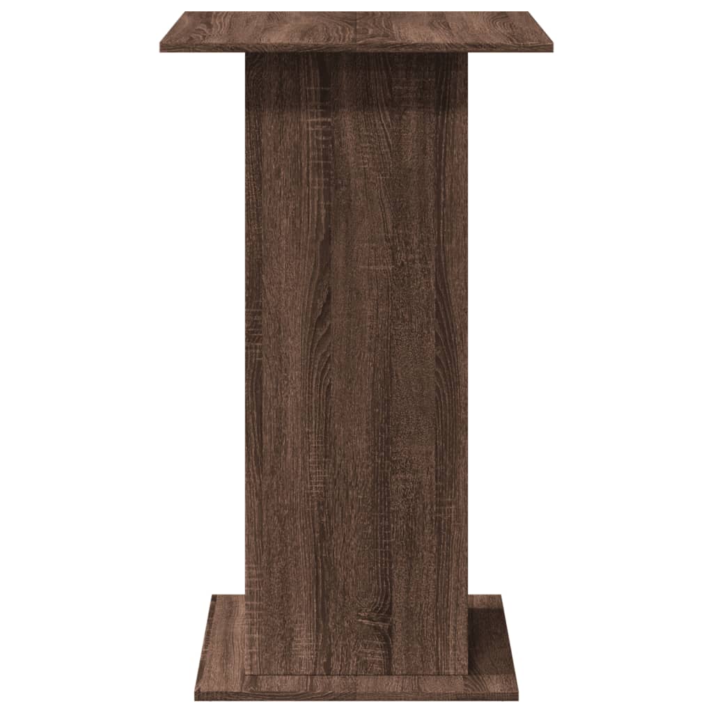 Brown Oak Bar Table with Storage, 60x60x102 cm, Engineered Wood