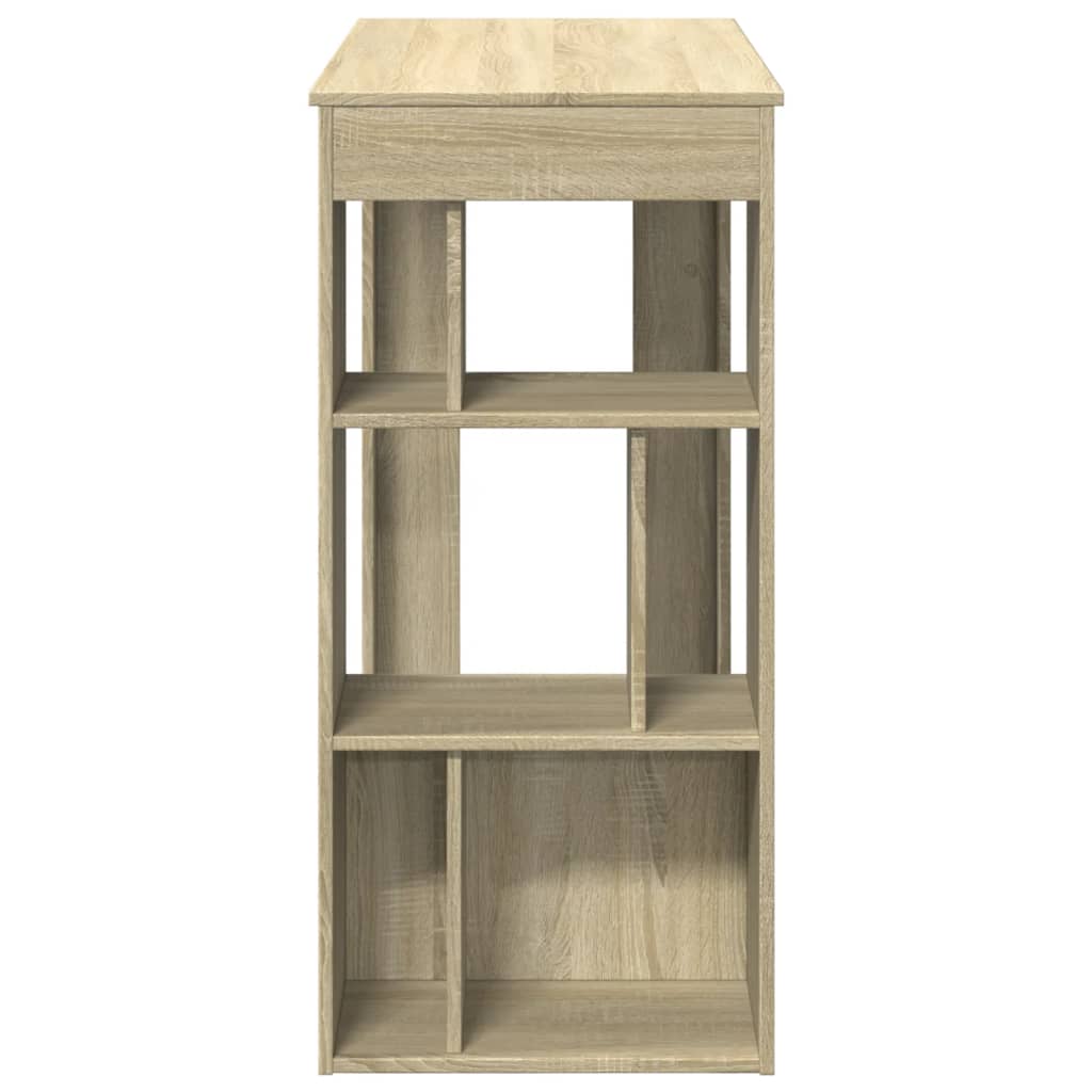Sonoma Oak Bar Table with Racks, Engineered Wood 102x50x103.5 cm