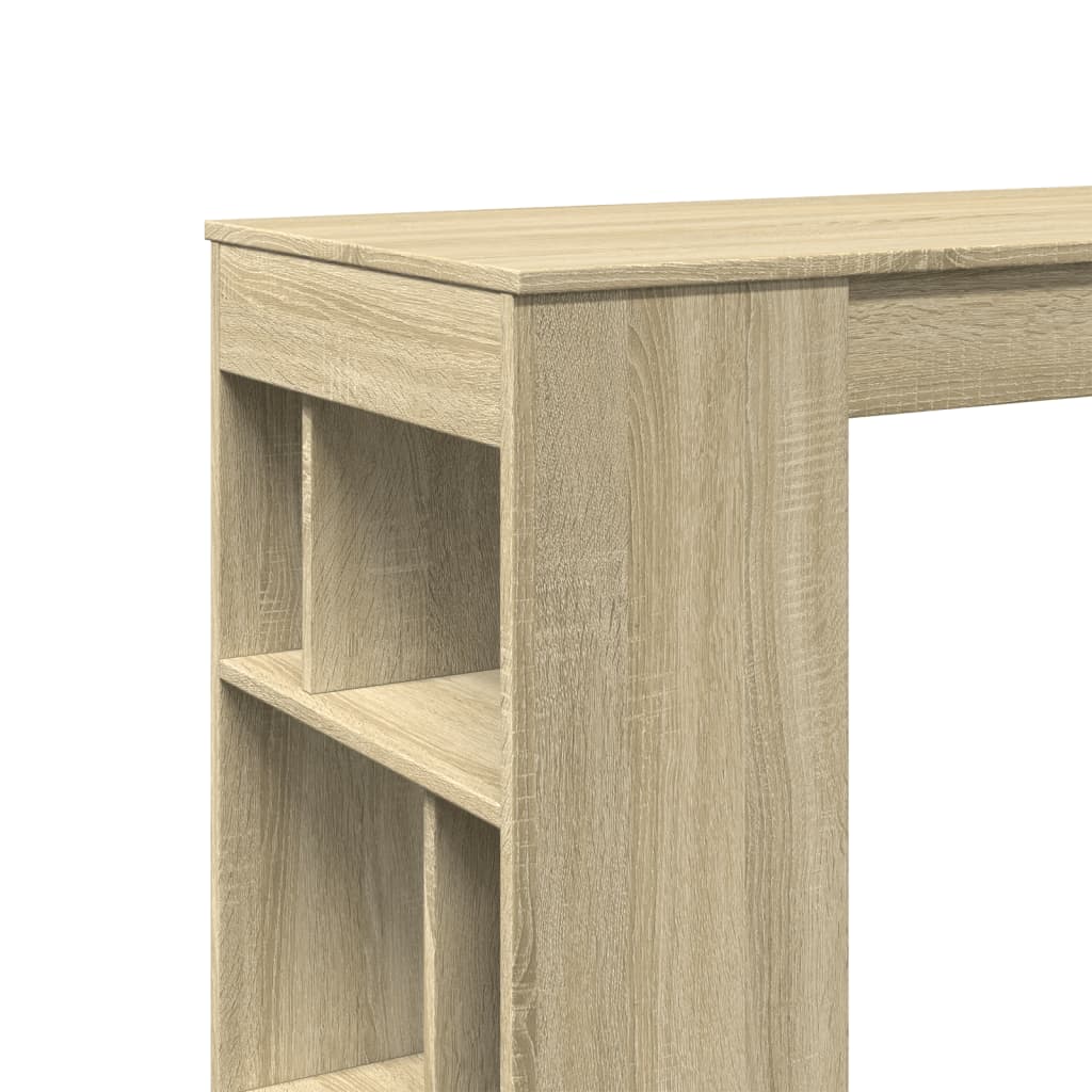 Sonoma Oak Bar Table with Racks, Engineered Wood 102x50x103.5 cm