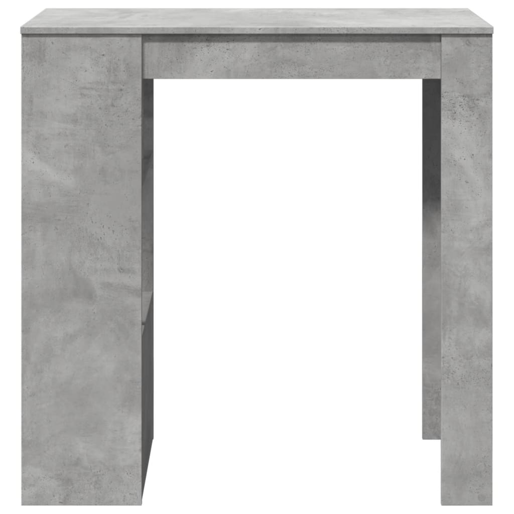 Concrete Grey Bar Table with Racks, 102x50x103.5 cm, Engineered Wood