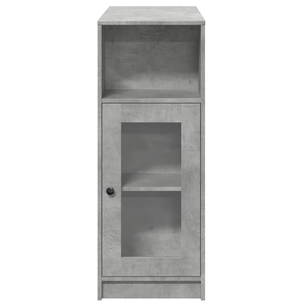 Concrete Grey Bar Table with Racks, 101x40x103.5 cm, Engineered Wood