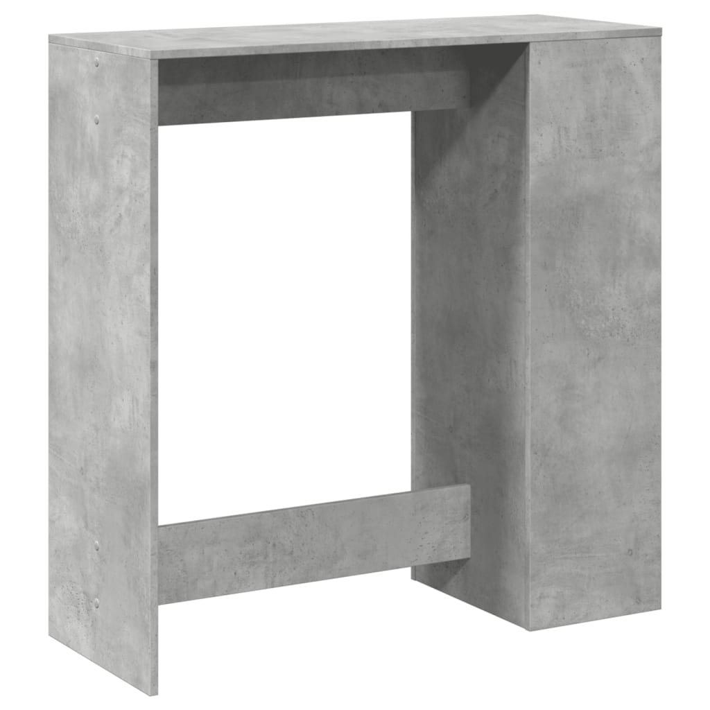 Concrete Grey Bar Table with Racks, 101x40x103.5 cm, Engineered Wood