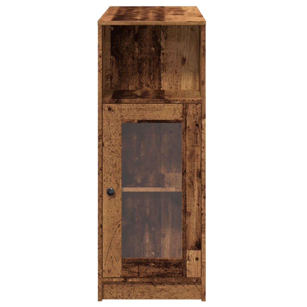 Rustic Bar Table with Racks - Old Wood Finish, 101x40x103.5 cm
