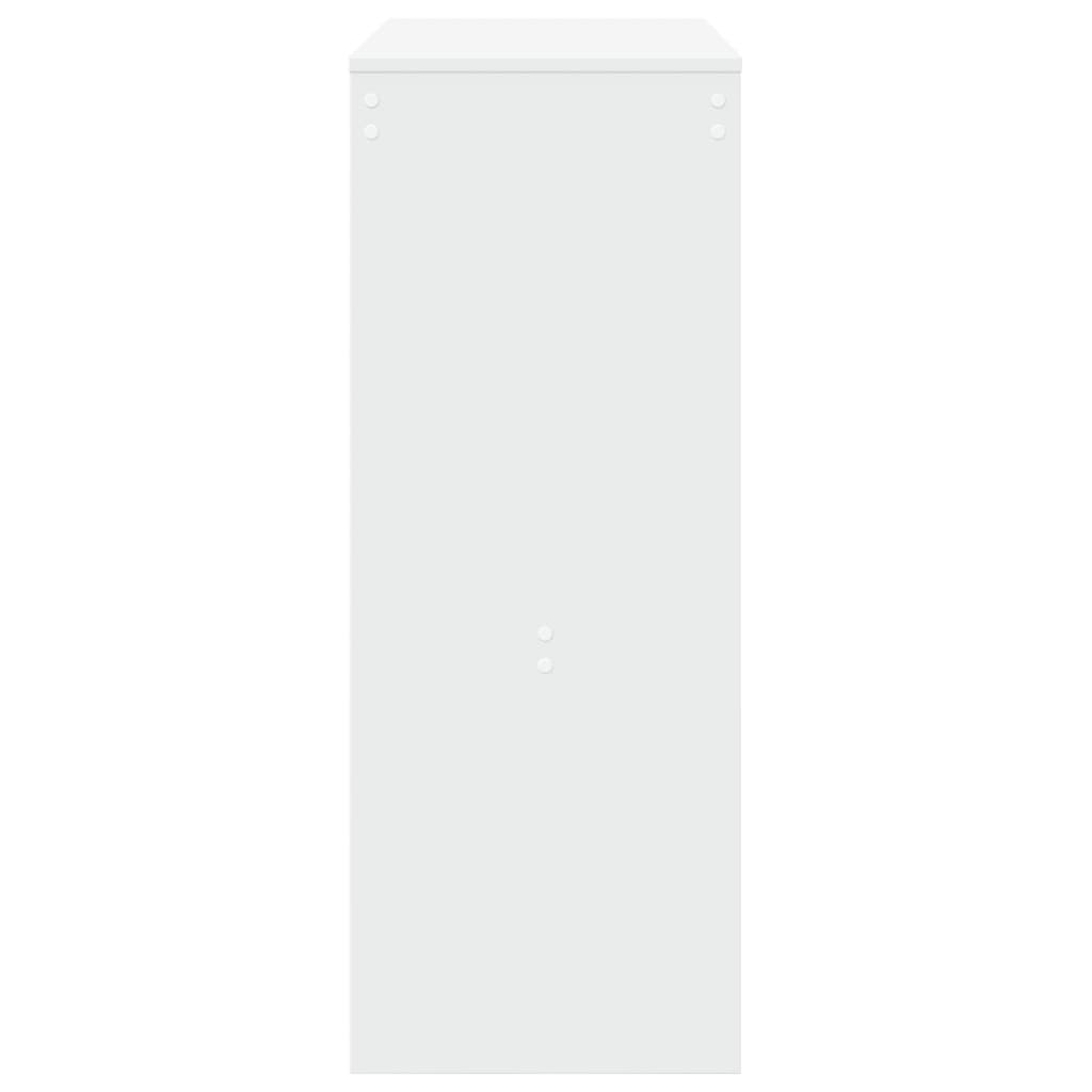 White Engineered Wood Bar Table with Racks, 90x40x103.5 cm