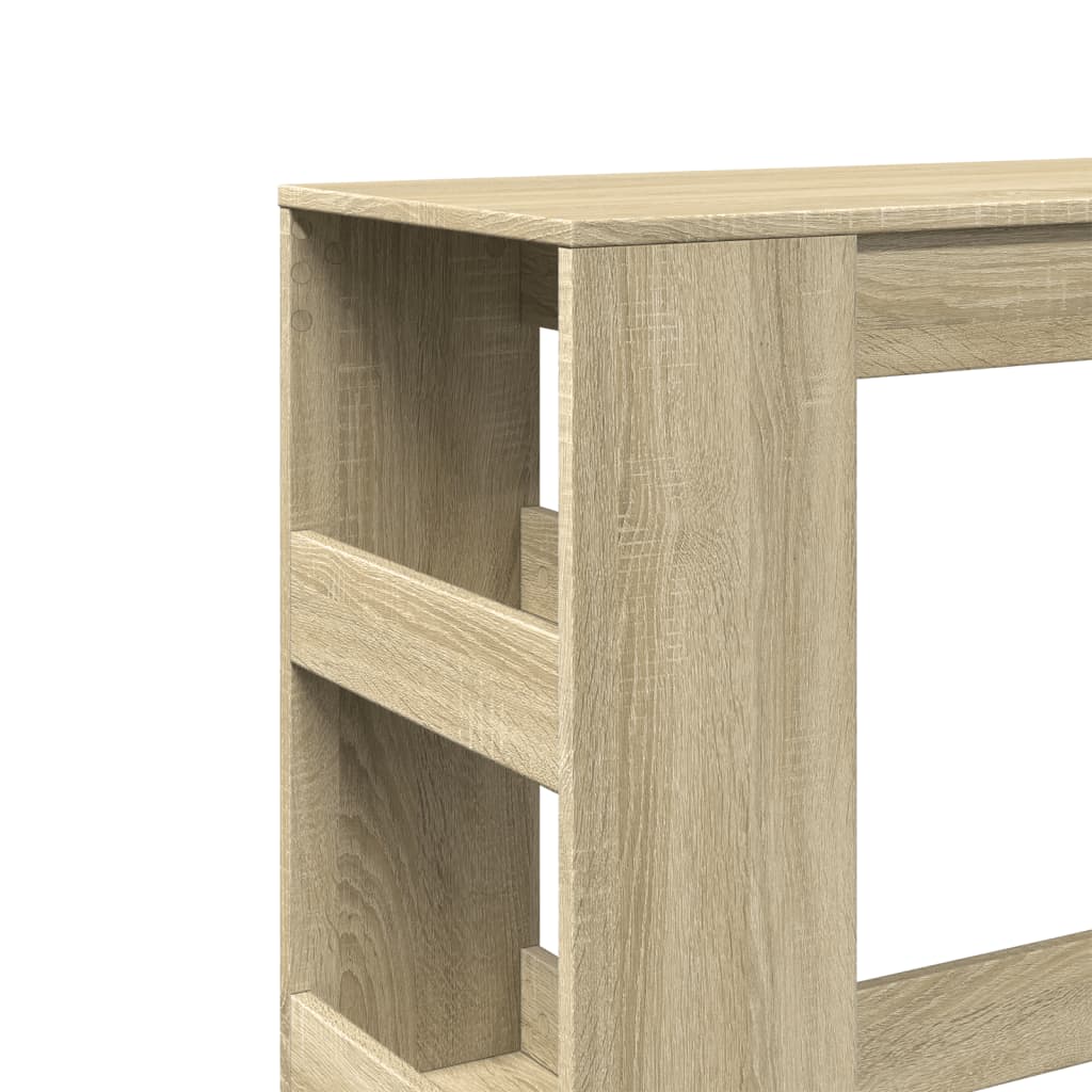 Sonoma Oak Bar Table with Racks, 90x40x103.5 cm, Engineered Wood