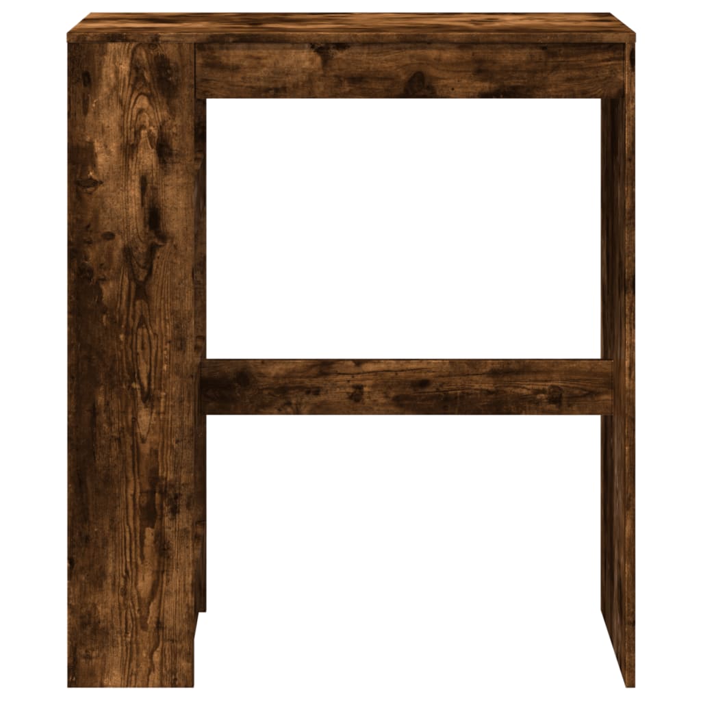 Smoked Oak Bar Table with Racks - 90x40x103.5 cm Engineered Wood