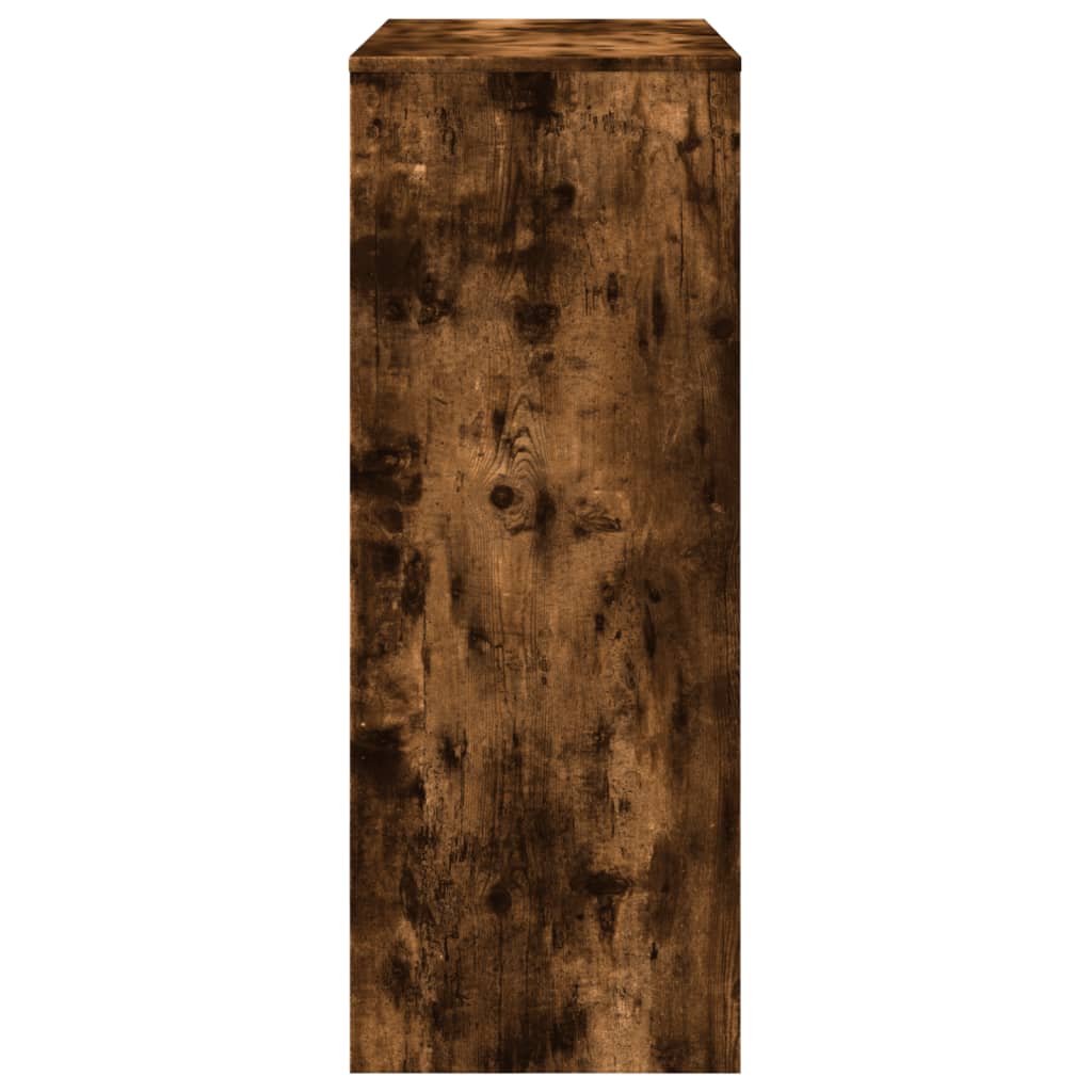 Smoked Oak Bar Table with Racks - 90x40x103.5 cm Engineered Wood