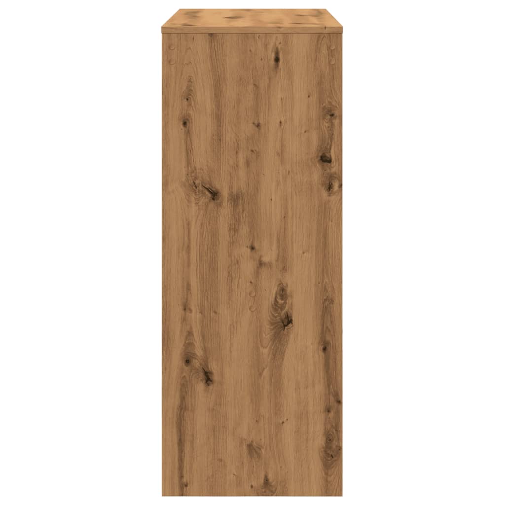 Artisan Oak Bar Table with Racks, Engineered Wood, 90x40x103.5 cm