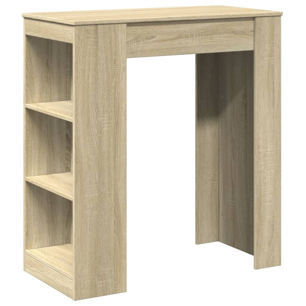 Sonoma Oak Bar Table with Racks, Engineered Wood, 95x47x103.5 cm