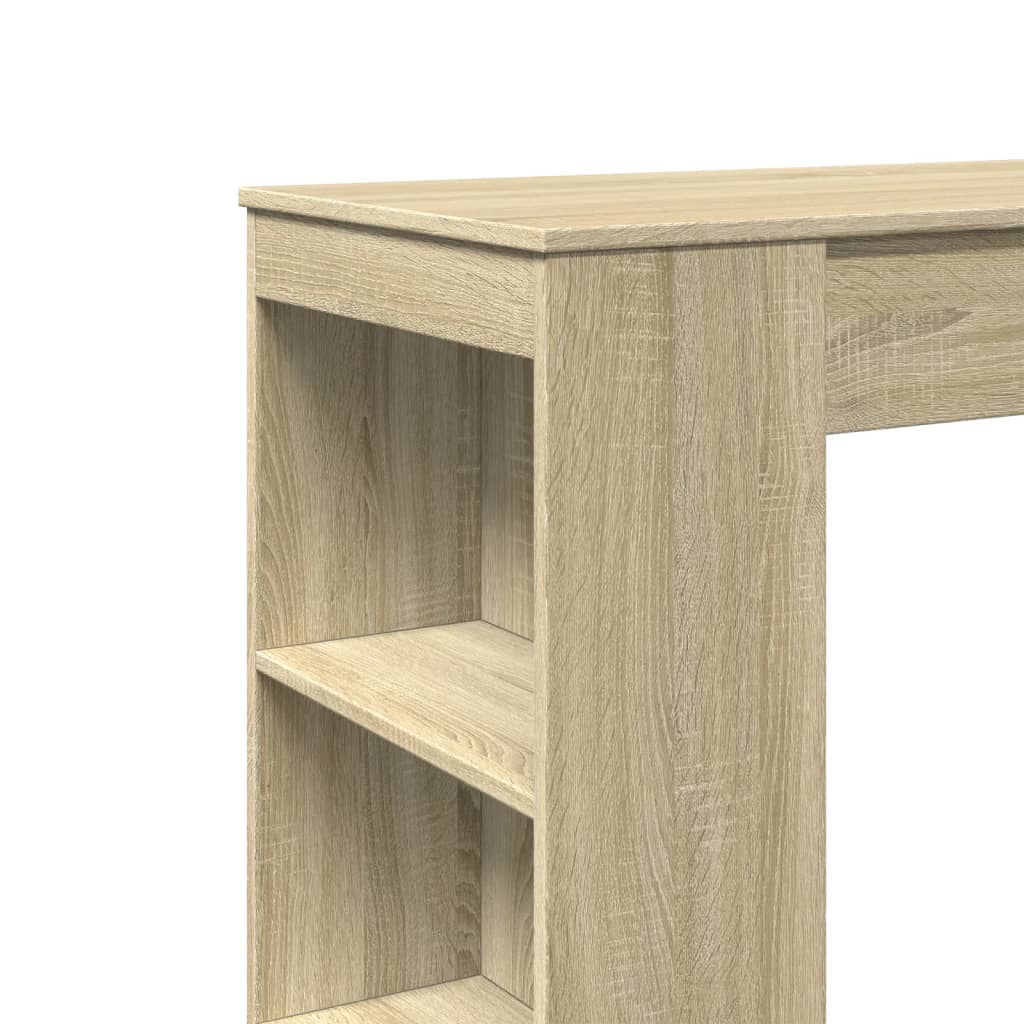 Sonoma Oak Bar Table with Racks, Engineered Wood, 95x47x103.5 cm