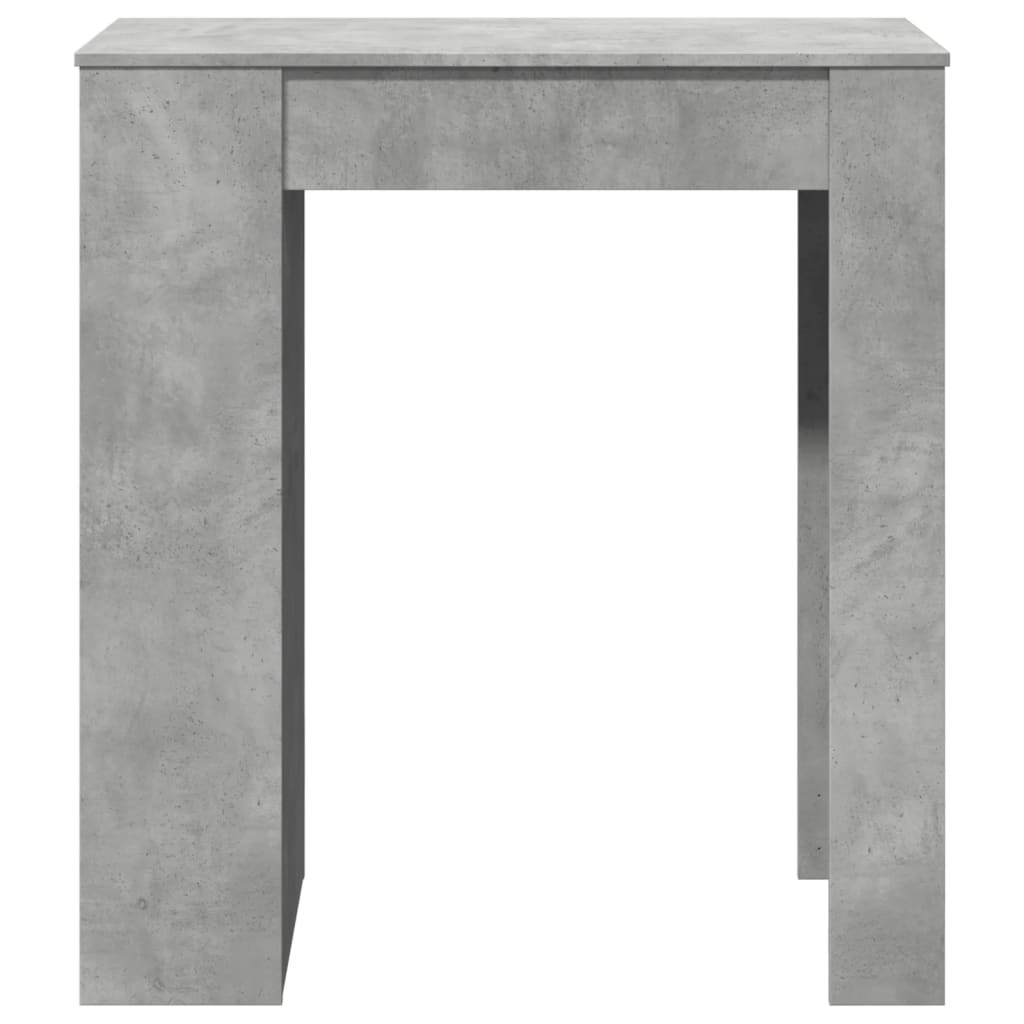 Concrete Grey Bar Table with Racks, Engineered Wood, 95x47x103.5 cm