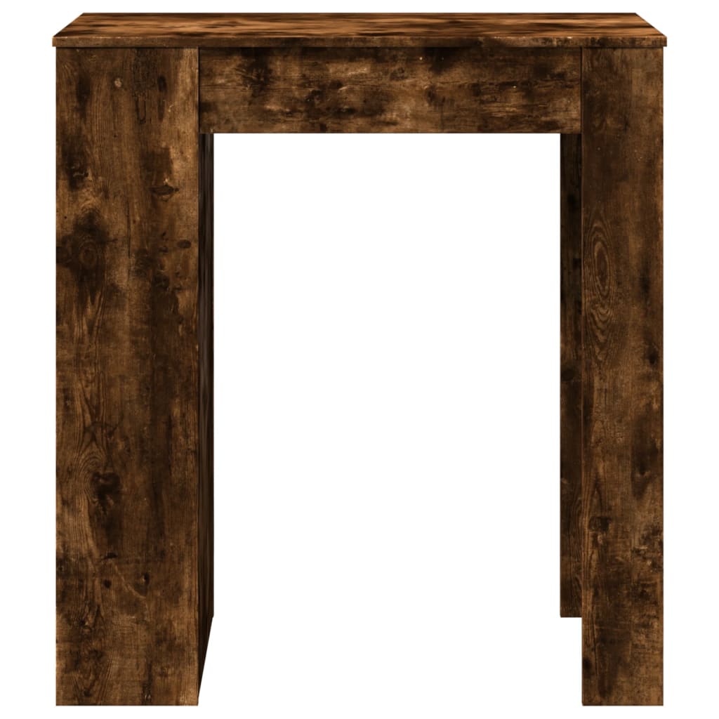 Smoked Oak Bar Table with Racks, 95x47x103.5 cm, Engineered Wood