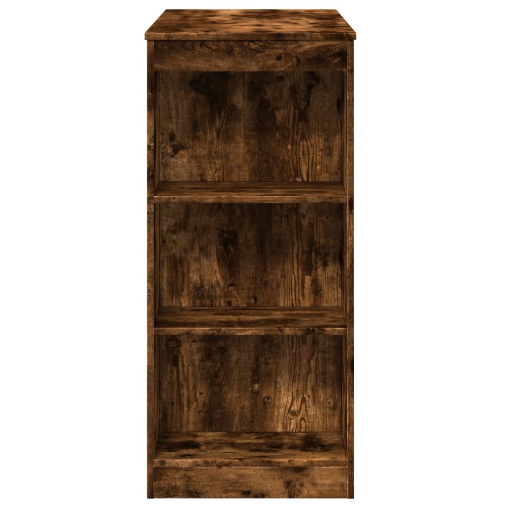 Smoked Oak Bar Table with Racks, 95x47x103.5 cm, Engineered Wood