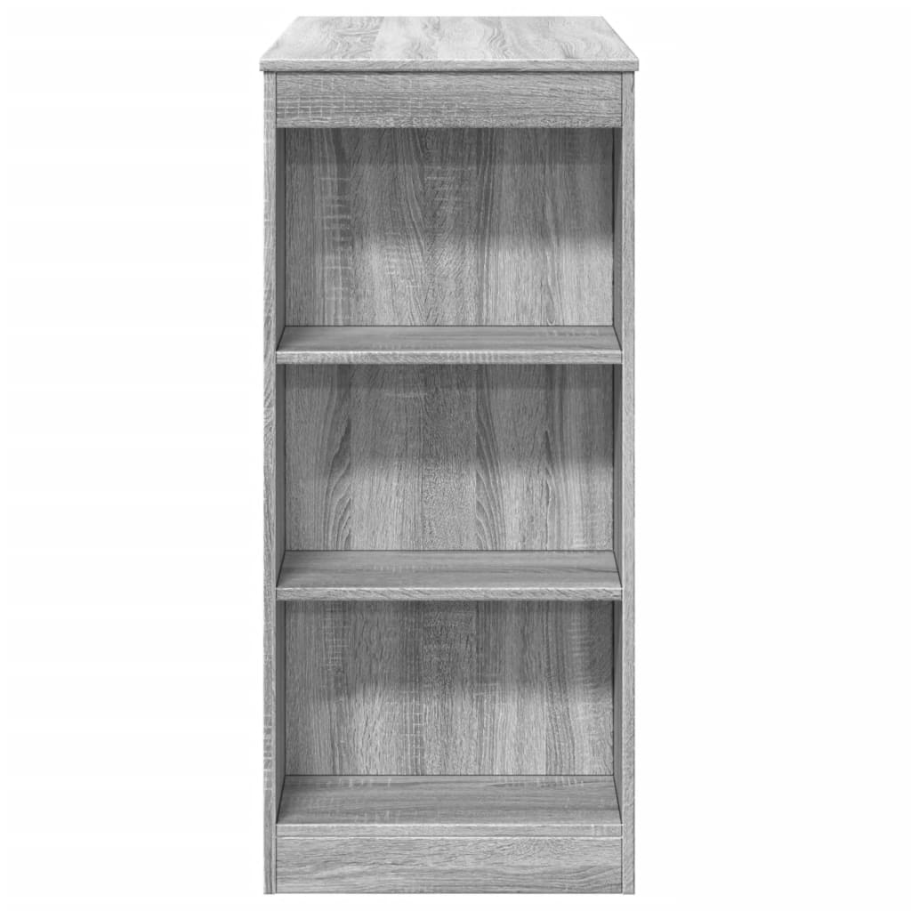 Grey Sonoma Bar Table with Racks - Engineered Wood 95x47x103.5 cm