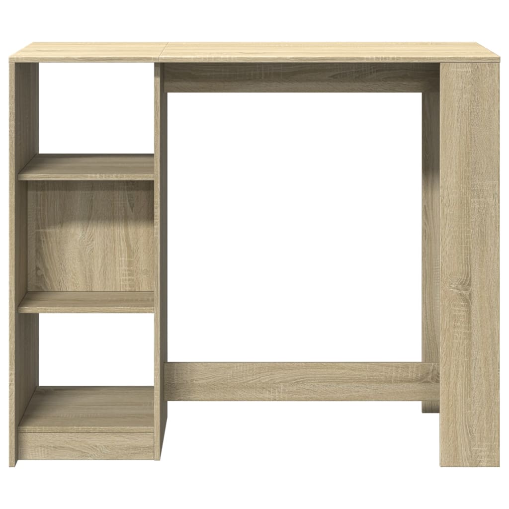Sonoma Oak Bar Table with Shelf, 124x46x103.5 cm - Engineered Wood