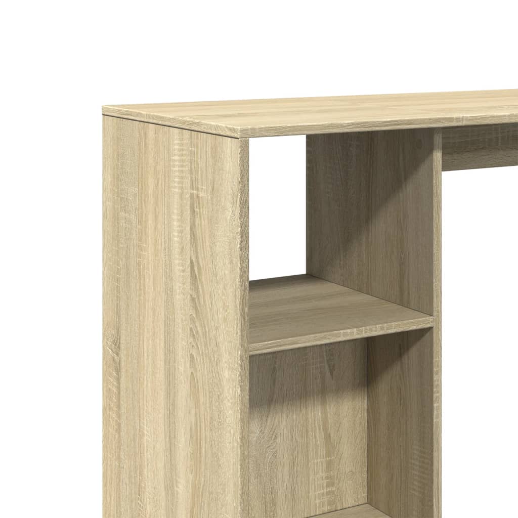 Sonoma Oak Bar Table with Shelf, 124x46x103.5 cm - Engineered Wood