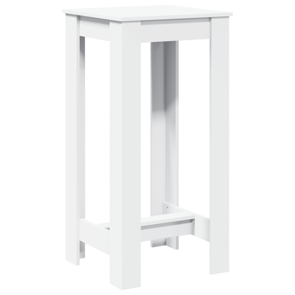Stylish White Engineered Wood Bar Table 51x50x103.5 cm