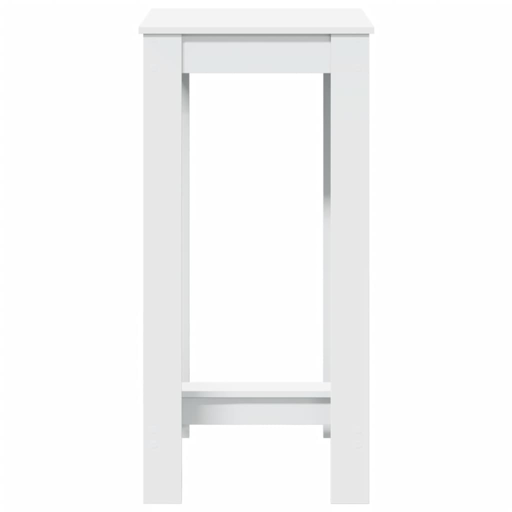 Stylish White Engineered Wood Bar Table 51x50x103.5 cm