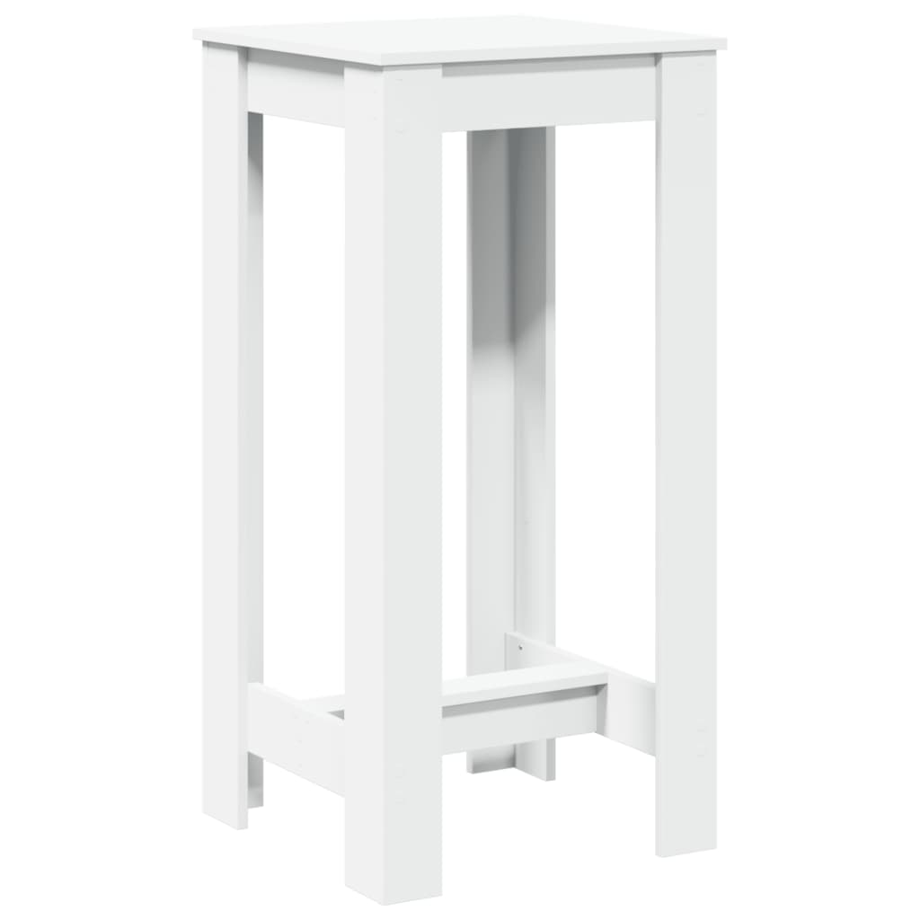 Stylish White Engineered Wood Bar Table 51x50x103.5 cm