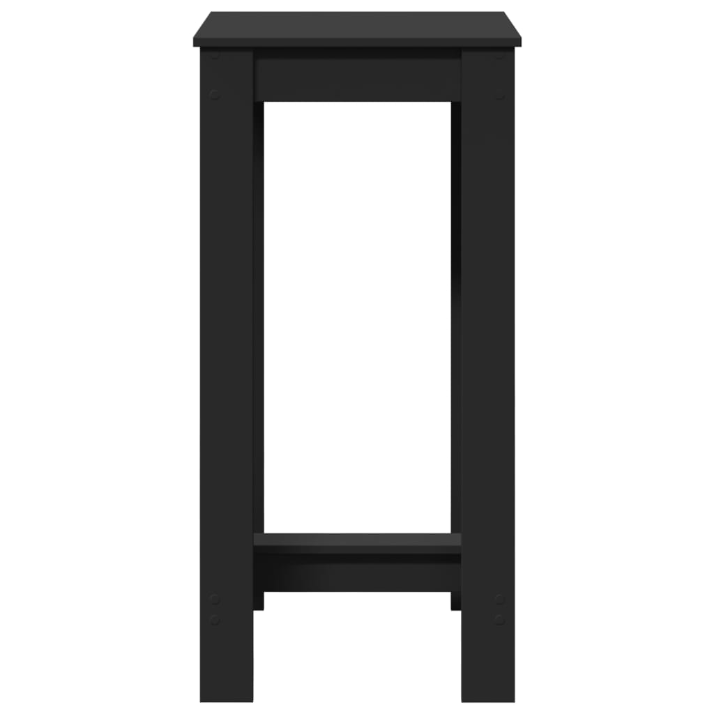 Sleek Black Engineered Wood Bar Table 51x50x103.5 cm