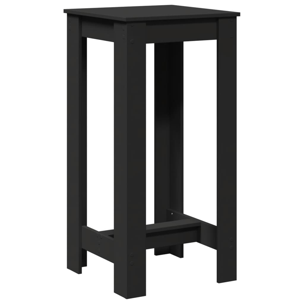 Sleek Black Engineered Wood Bar Table 51x50x103.5 cm