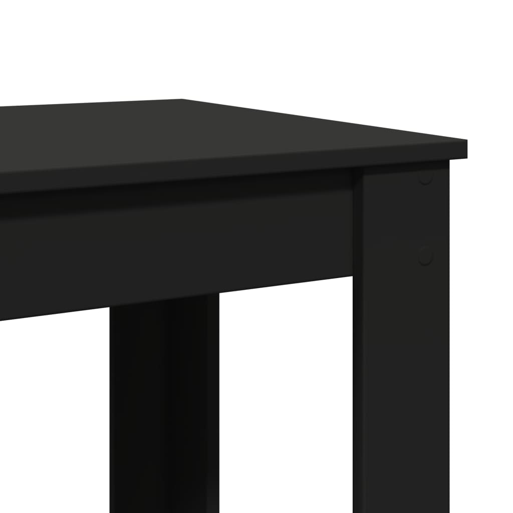 Sleek Black Engineered Wood Bar Table 51x50x103.5 cm