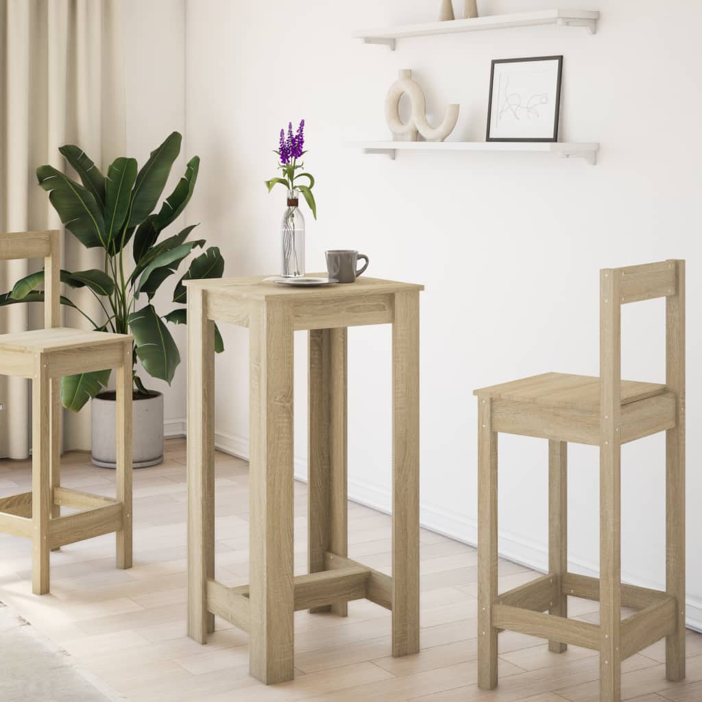Sonoma Oak Bar Table, Engineered Wood, 51x50x103.5 cm
