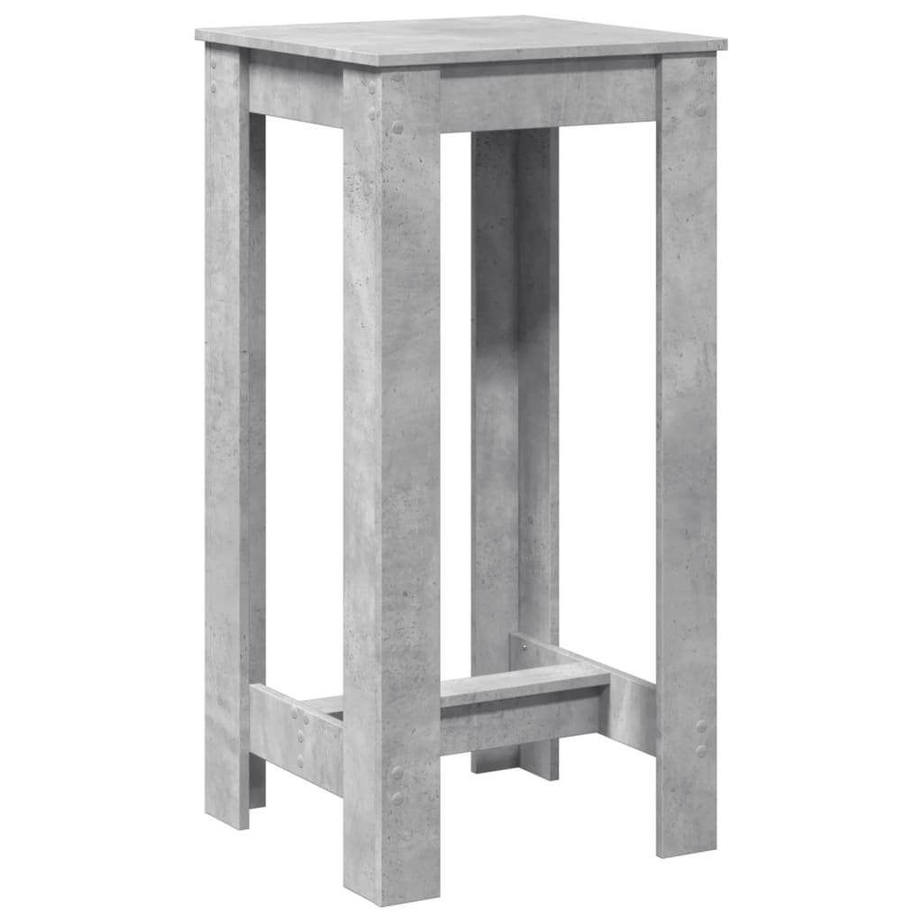Concrete Grey Bar Table, Engineered Wood, 51x50x103.5 cm