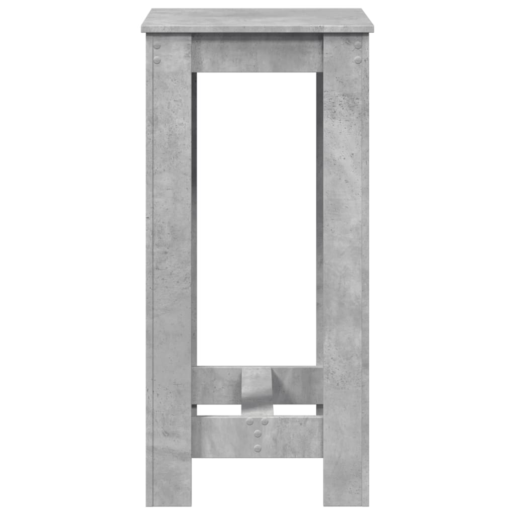 Concrete Grey Bar Table, Engineered Wood, 51x50x103.5 cm