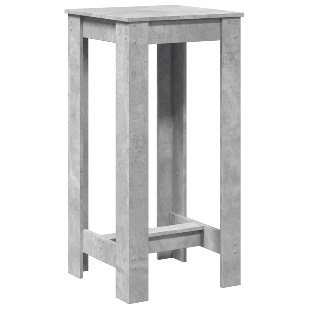 Concrete Grey Bar Table, Engineered Wood, 51x50x103.5 cm