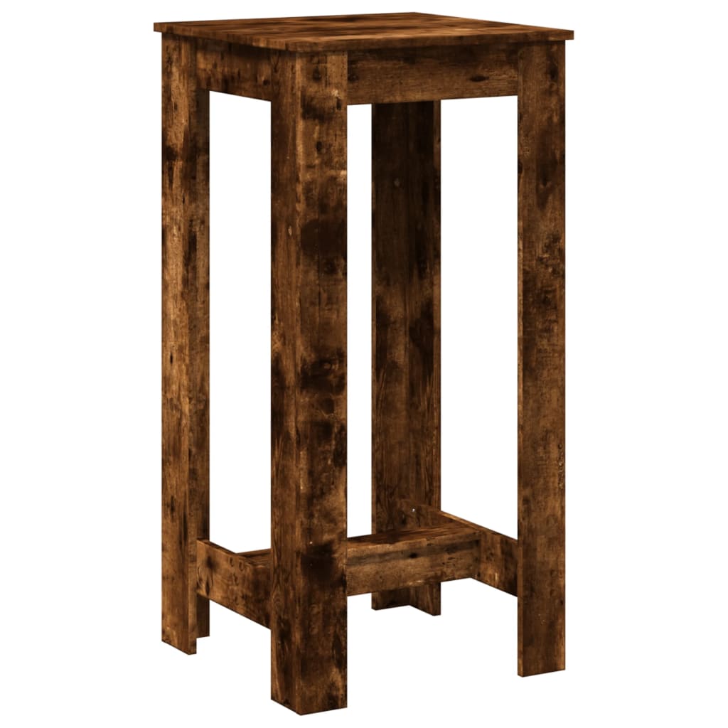 Smoked Oak Bar Table 51x50x103.5 cm - Engineered Wood Elegance