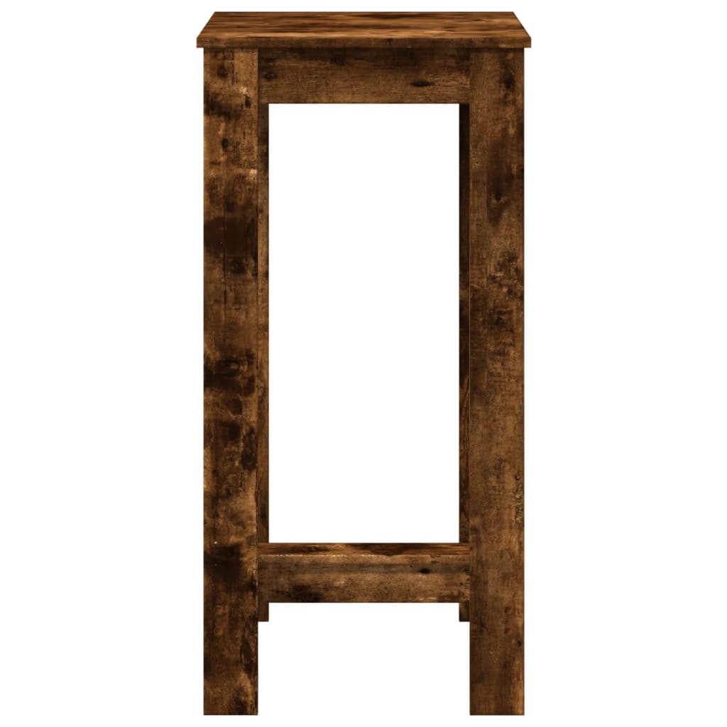 Smoked Oak Bar Table 51x50x103.5 cm - Engineered Wood Elegance
