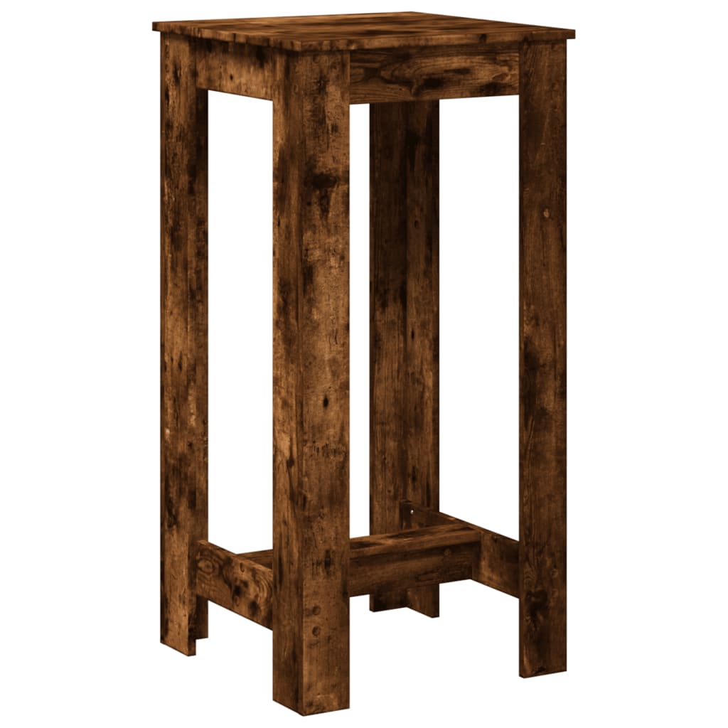 Smoked Oak Bar Table 51x50x103.5 cm - Engineered Wood Elegance