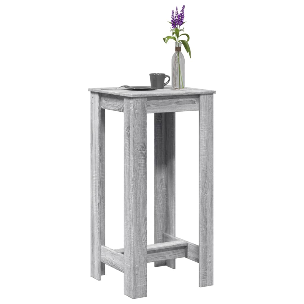 Grey Sonoma Bar Table, 51x50x103.5 cm, Engineered Wood