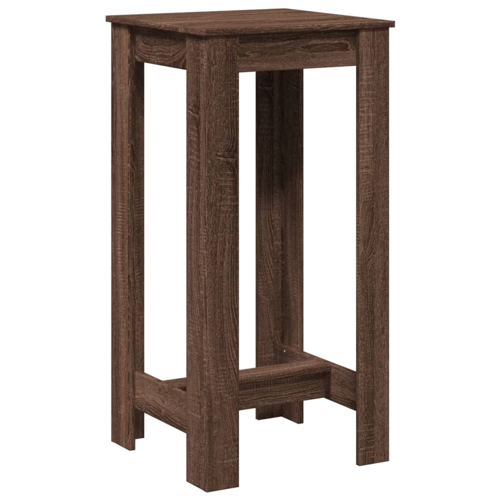 Brown Oak Engineered Wood Bar Table 51x50x103.5 cm