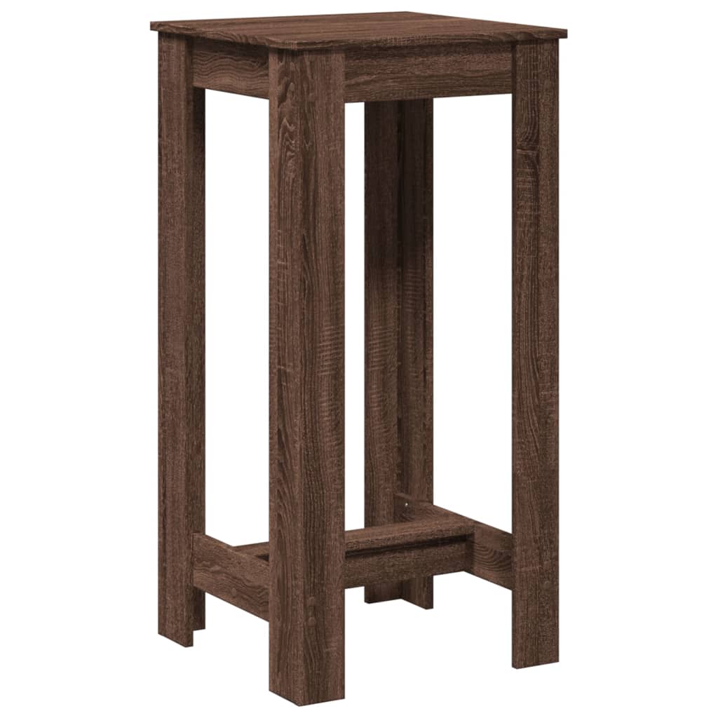 Brown Oak Engineered Wood Bar Table 51x50x103.5 cm